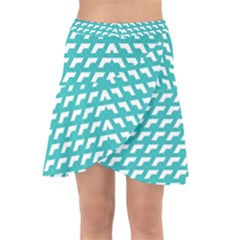 Background Pattern Colored Wrap Front Skirt by anzea