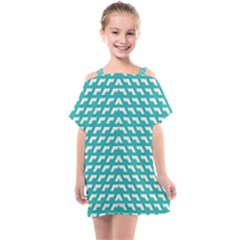 Background Pattern Colored Kids  One Piece Chiffon Dress