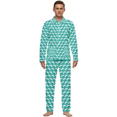 Background Pattern Colored Men s Long Sleeve Velvet Pocket Pajamas Set