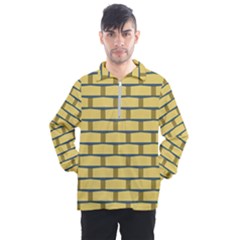 Pattern Wallpaper Men s Half Zip Pullover