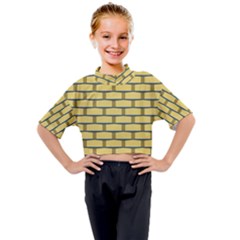 Pattern Wallpaper Kids Mock Neck T-shirt