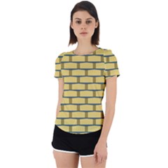 Pattern Wallpaper Back Cut Out Sport T-shirt