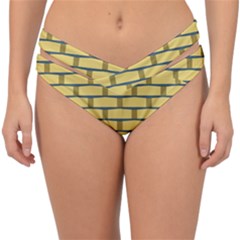 Pattern Wallpaper Double Strap Halter Bikini Bottoms