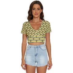 Pattern Wallpaper V-neck Crop Top by anzea