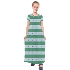 Pattern Triangle Kids  Short Sleeve Maxi Dress