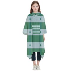 Pattern Triangle Kids  Hooded Rain Ponchos