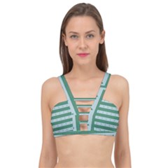 Pattern Triangle Cage Up Bikini Top by anzea