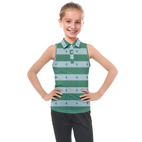 Pattern Triangle Kids  Sleeveless Polo T-shirt by anzea