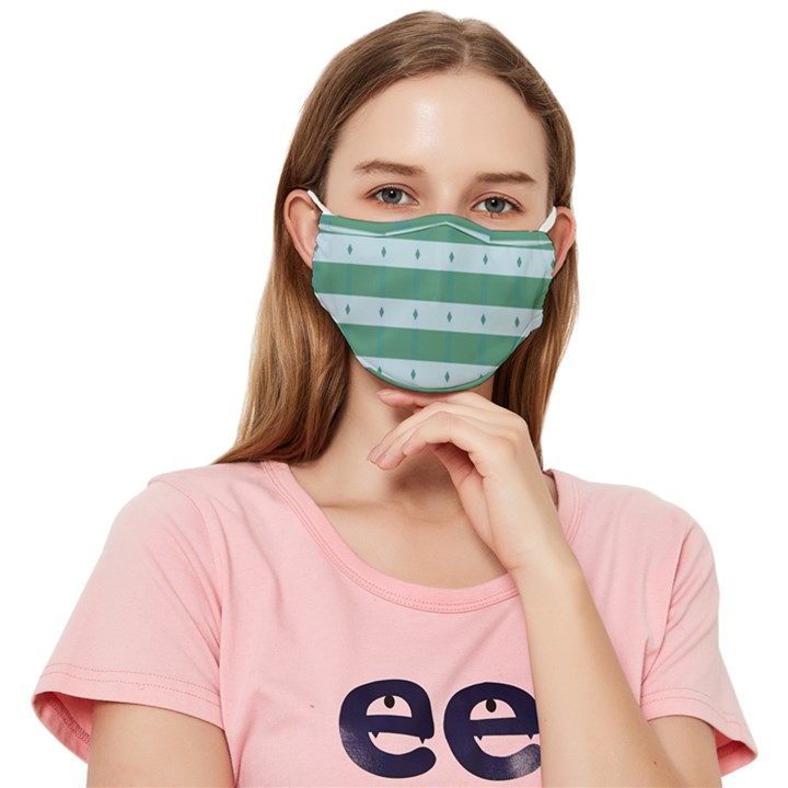 Pattern Triangle Fitted Cloth Face Mask (Adult)