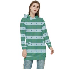 Pattern Triangle Women s Long Oversized Pullover Hoodie