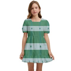 Pattern Triangle Kids  Short Sleeve Dolly Dress by anzea