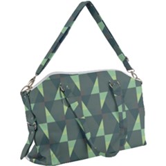 Texture Triangle Canvas Crossbody Bag