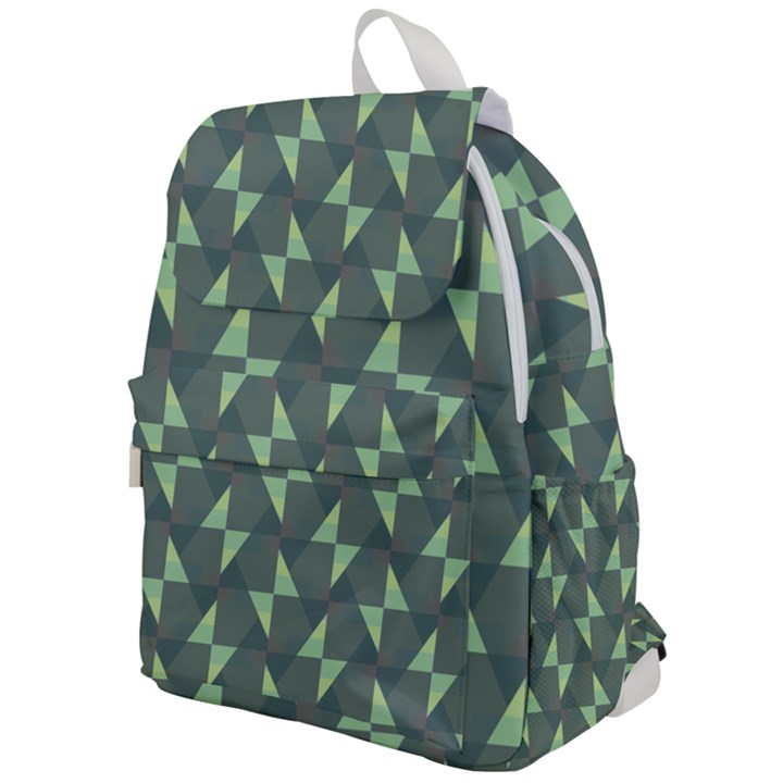 Texture Triangle Top Flap Backpack