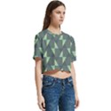 Texture Triangle Women s Round Neck Short Sleeve Crop Top View3