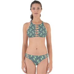 Texture Triangle Perfectly Cut Out Bikini Set