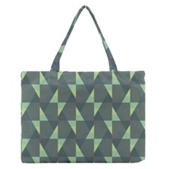 Texture Triangle Zipper Medium Tote Bag