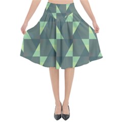 Texture Triangle Flared Midi Skirt by anzea