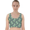 Texture Triangle Velvet Racer Back Crop Top View1