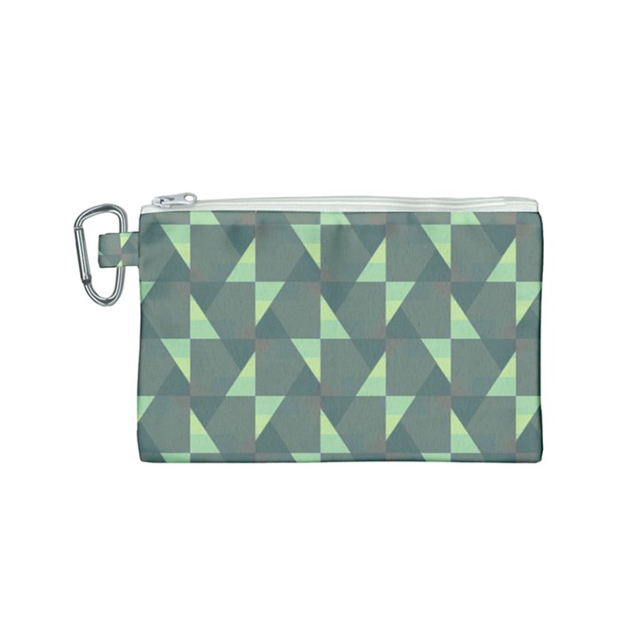 Texture Triangle Canvas Cosmetic Bag (Small)