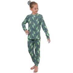 Texture Triangle Kids  Long Sleeve Set 