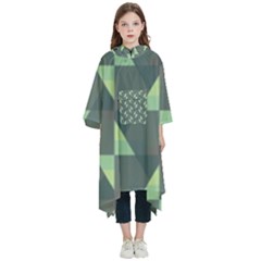 Texture Triangle Kids  Hooded Rain Ponchos by anzea