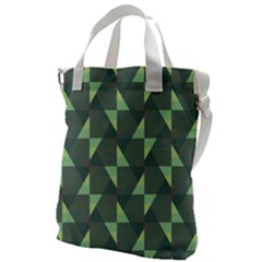 Texture Triangle Canvas Messenger Bag