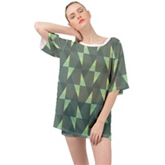 Texture Triangle Oversized Chiffon Top