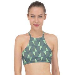 Texture Triangle Halter Bikini Top by anzea