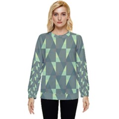 Texture Triangle Hidden Pocket Sweatshirt