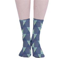 Texture Triangle Smooth Crew Length Tube Socks