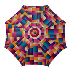 Abstract Geometry Blocks Golf Umbrellas