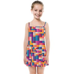 Abstract Geometry Blocks Kids  Summer Sun Dress by anzea