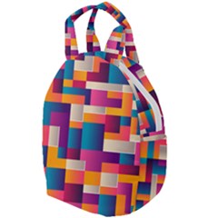 Abstract Geometry Blocks Travel Backpack