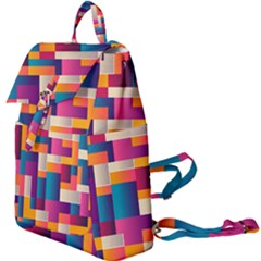 Abstract Geometry Blocks Buckle Everyday Backpack