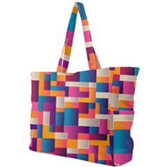 Abstract Geometry Blocks Simple Shoulder Bag