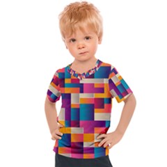 Abstract Geometry Blocks Kids  Sports T-shirt