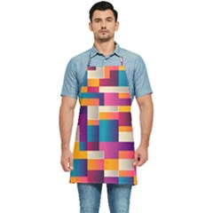 Abstract Geometry Blocks Kitchen Apron