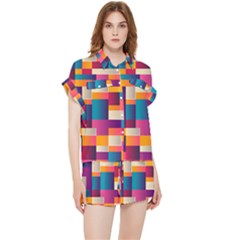 Abstract Geometry Blocks Chiffon Lounge Set by anzea