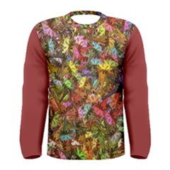 Vivid Cactus Charm Design Pattern Men s Long Sleeve T-shirt