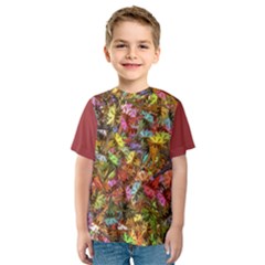 Vivid Cactus Charm Design Pattern Kids  Sport Mesh T-shirt