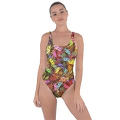 Vivid Cactus Charm Design Pattern Bring Sexy Back Swimsuit