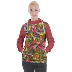 Vivid Cactus Charm Design Pattern Women s Hooded Pullover by dflcprintsclothing