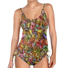 Vivid Cactus Charm Design Pattern Tankini Set