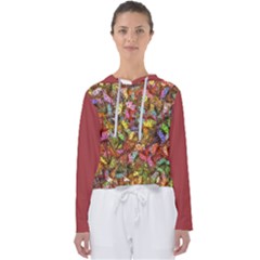 Vivid Cactus Charm Design Pattern Women s Slouchy Sweat