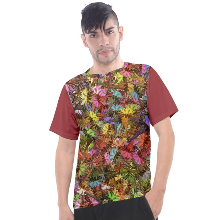 Vivid Cactus Charm Design Pattern Men s Sport Top