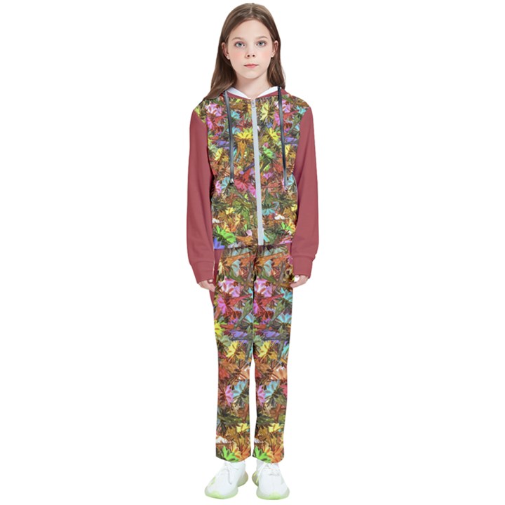 Vivid Cactus Charm Design Pattern Kids  Tracksuit