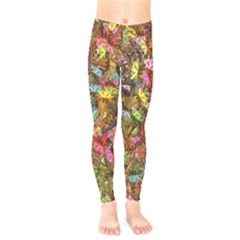 Echinopsis Terscheckii Cactus Motif Random Colored Pattern Kids  Leggings