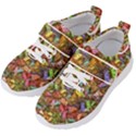 Echinopsis Terscheckii Cactus Motif Random Colored Pattern Kids  Velcro Strap Shoes View2