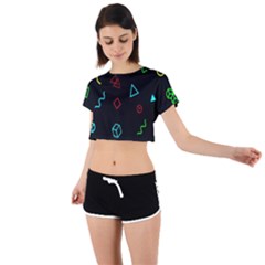 Amoled Tie Back Short Sleeve Crop T-shirt by kyorashop23