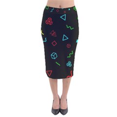 Amoled Velvet Midi Pencil Skirt by kyorashop23